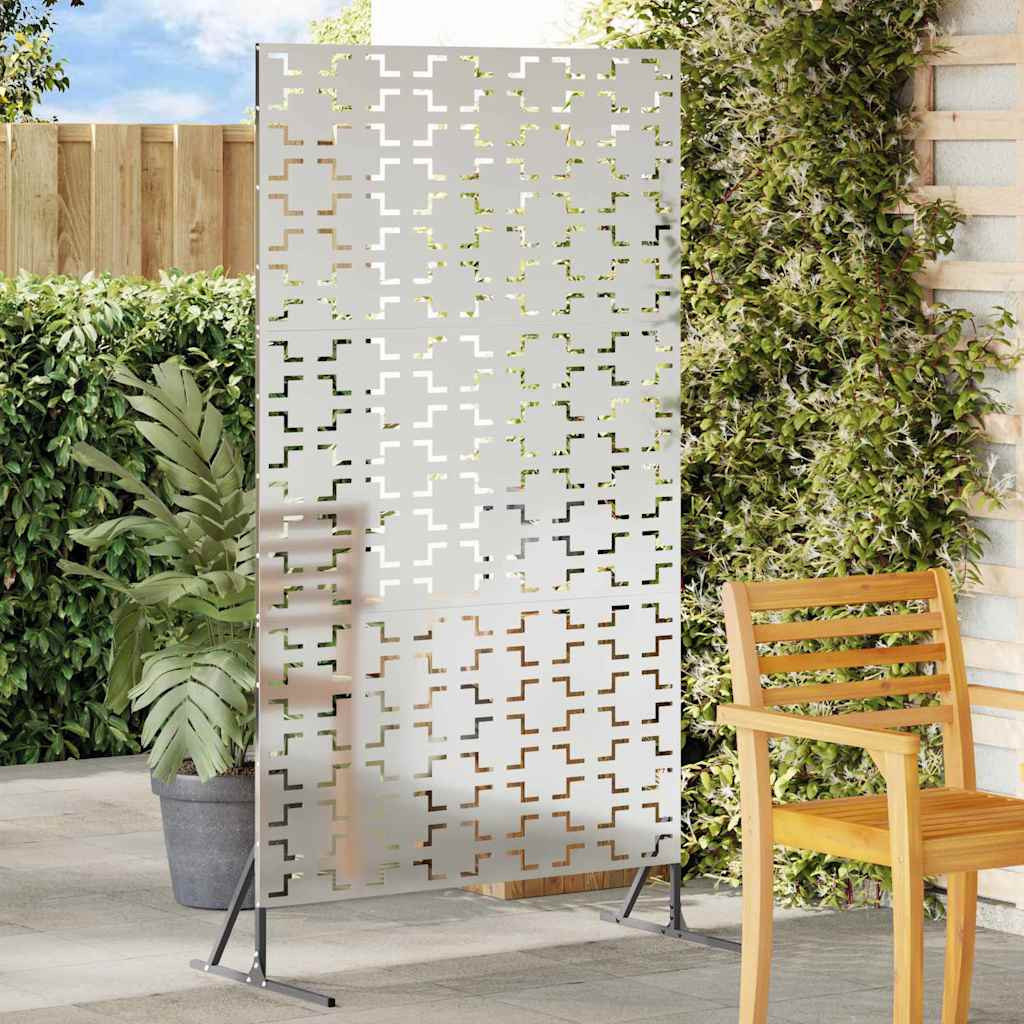 vidaXL Sichtschutz 100 x 50 x 180 cm Verzinkter Stahl Silber
