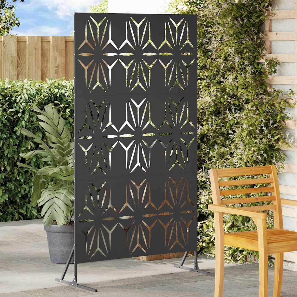 vidaXL Sichtschutz 100 x 50 x 180 cm Stahl Schwarz