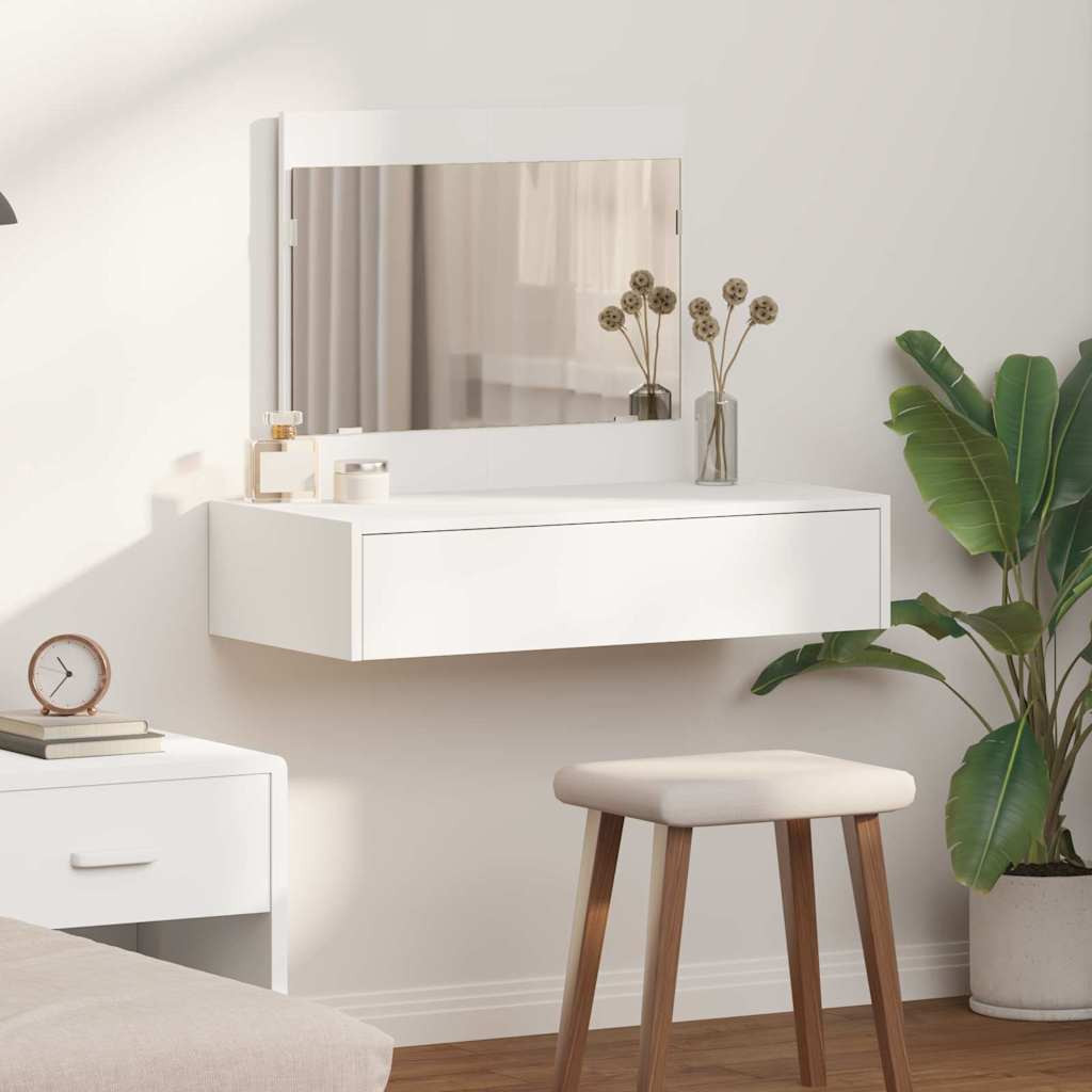 vidaXL Schminktisch mit Schubladen Weiß 83 x 40 x 70 cm Holzwerkstoff