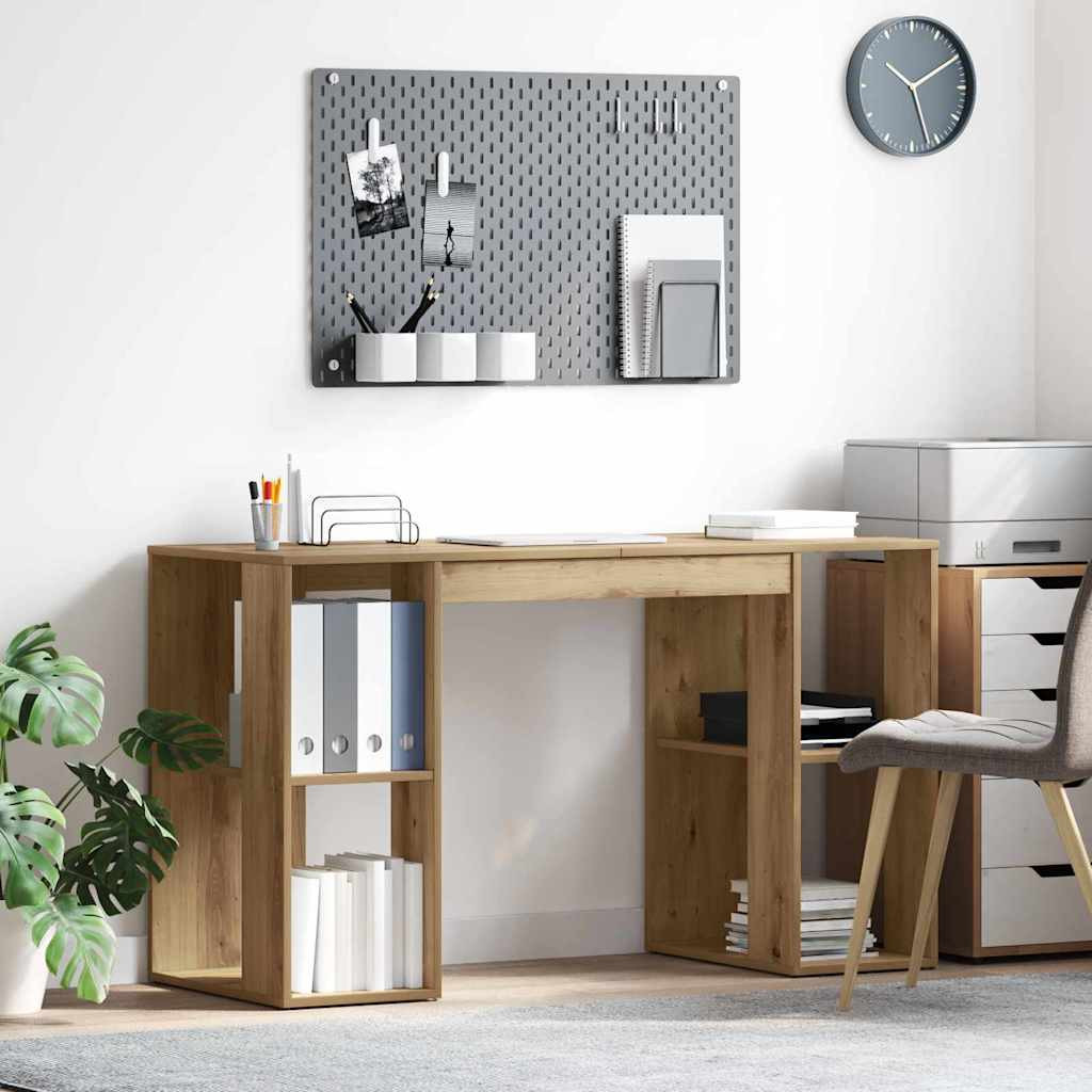 vidaXL Schreibtisch Artisan-Eiche Holzwerkstoff 130 x 50,5 x 75 cm