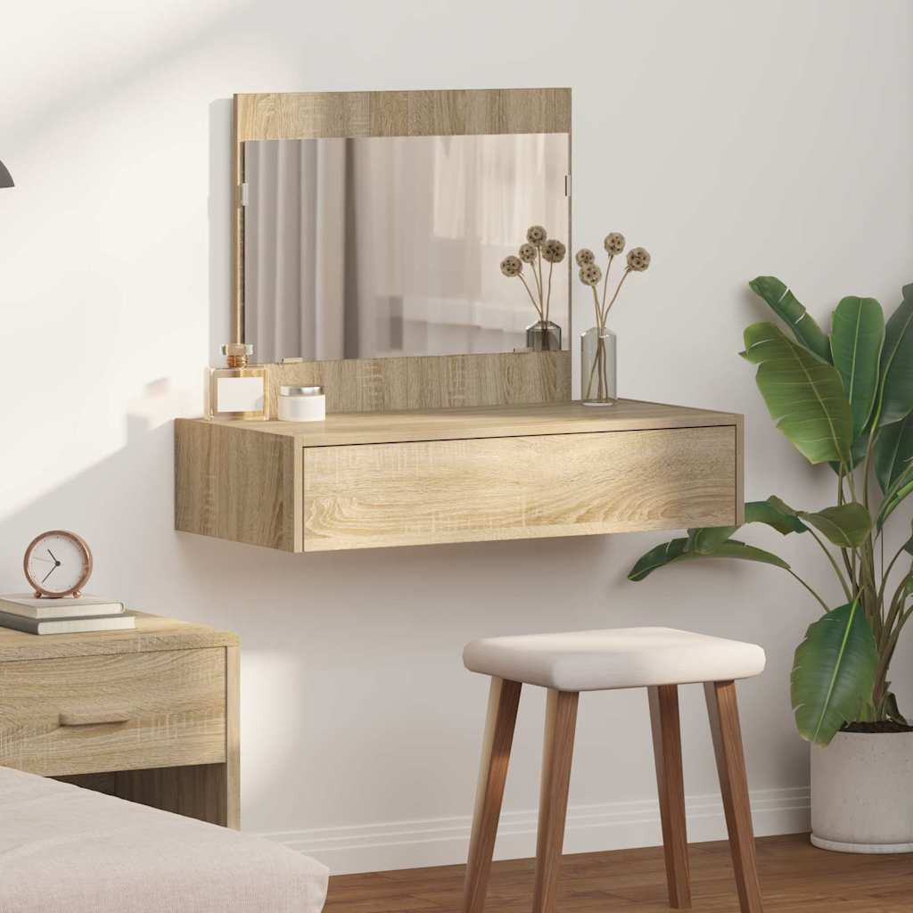 vidaXL Schminktisch mit Schubladen Braun 83 x 40 x 70 cm Holzwerkstoff