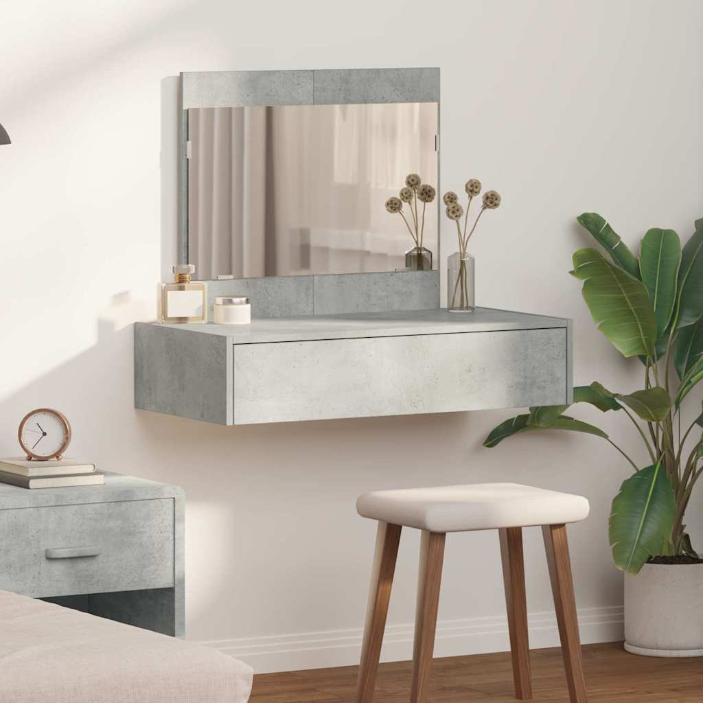 vidaXL Schminktisch mit Schubladen Grau 83 x 40 x 70 cm Holzwerkstoff