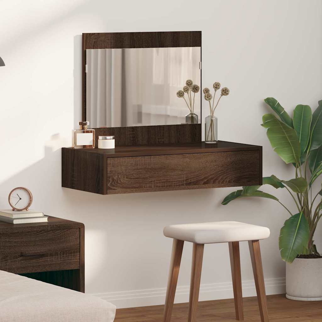 vidaXL Schminktisch mit Schubladen Braun 83 x 40 x 70 cm Holzwerkstoff