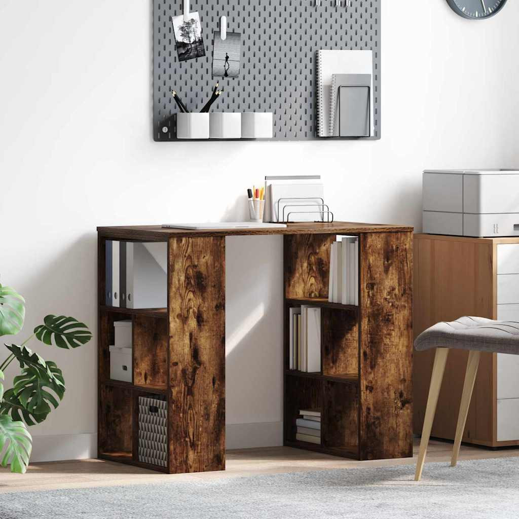 vidaXL Schreibtisch Geräucherte Eiche 90 x 50 x 75 cm Holzwerkstoff