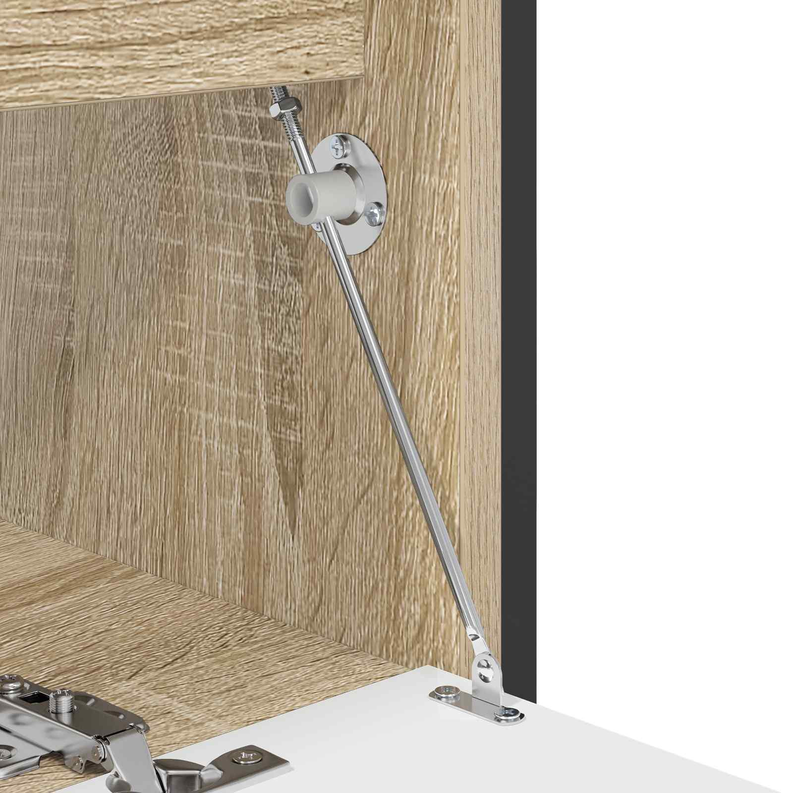 vidaXL Deckelstützscharnier 2 pcs Silber 194 x 36 x 18 mm Eisen