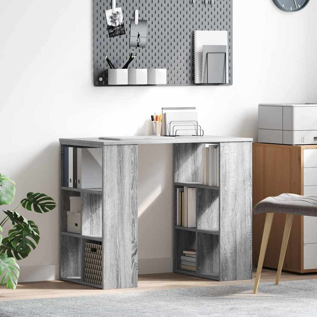 vidaXL Schreibtisch Graues Sonoma 90 x 50 x 75 cm Holzwerkstoff