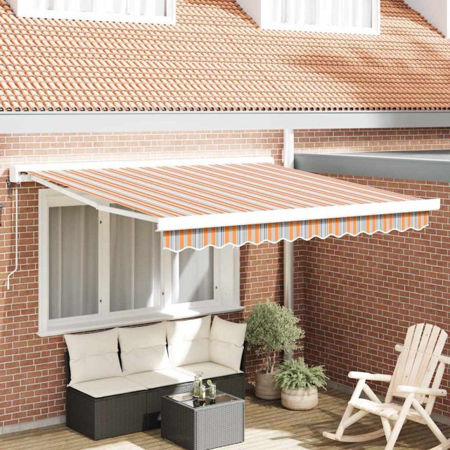 vidaXL Ausziehbare Markise Mehrfarbig 300 x 250 x 165 cm