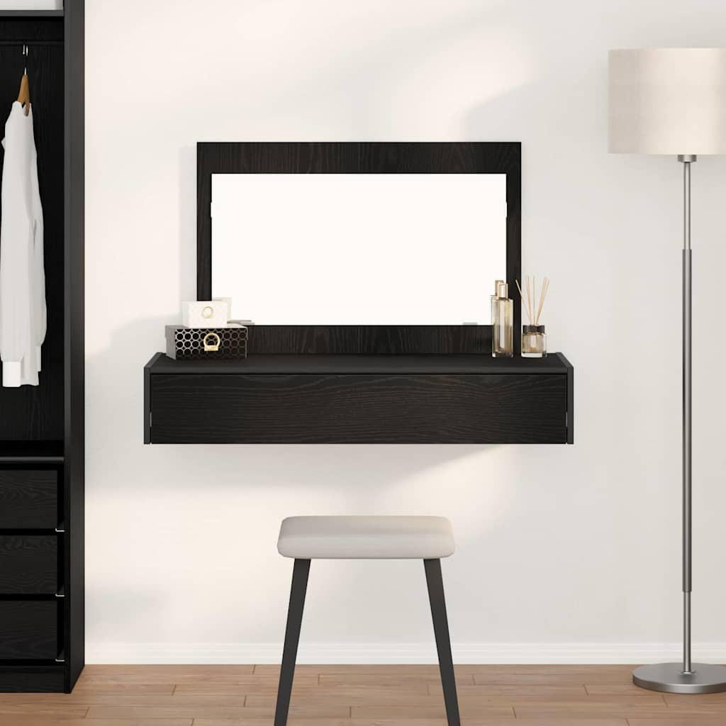 vidaXL Schminktisch mit Spiegel Schwarz 100 x 40 x 70 cm Holzwerkstoff