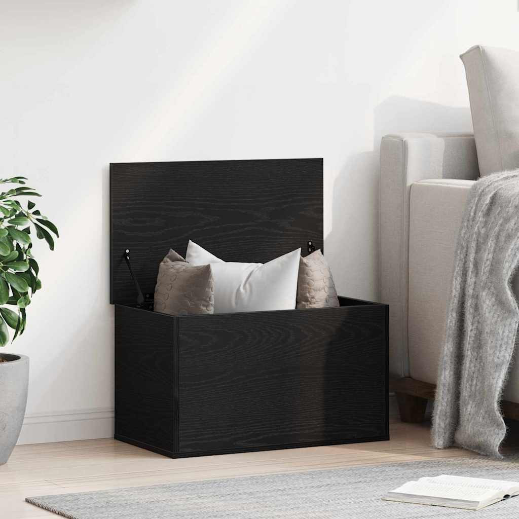 vidaXL Aufbewahrungsbox Schwarz Eichen-Optik 60 x 35 x 35 cm