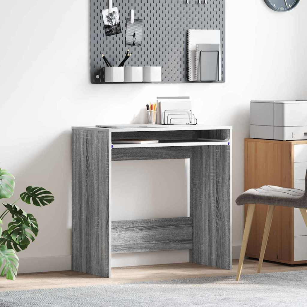 vidaXL Schreibtisch Graues Sonoma 77,5 x 43 x 79 cm Holzwerkstoff