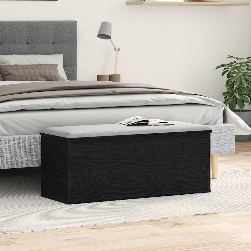vidaXL Aufbewahrungsbox Schwarz Eichen-Optik 90 x 35 x 35 cm