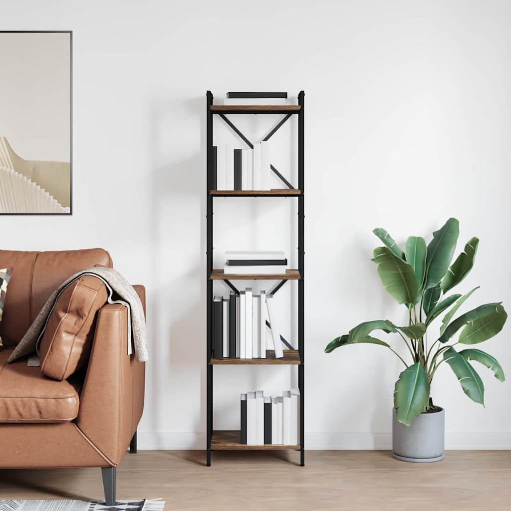 vidaXL Bücherregal Geräucherte Eiche 40 x 30 x 155 cm Holzwerkstoff