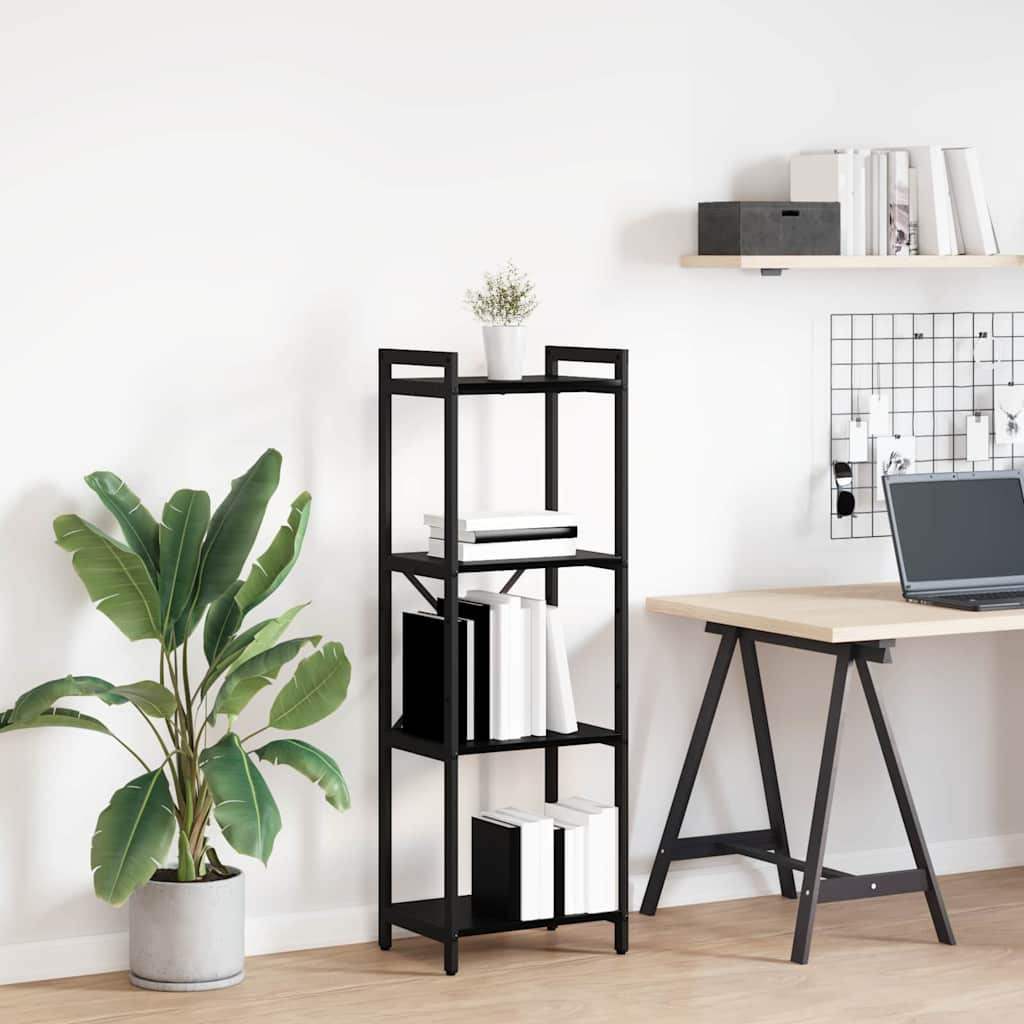vidaXL Bücherregal Schwarz Eichen-Optik 40 x 30 x 119 cm Holzwerkstoff