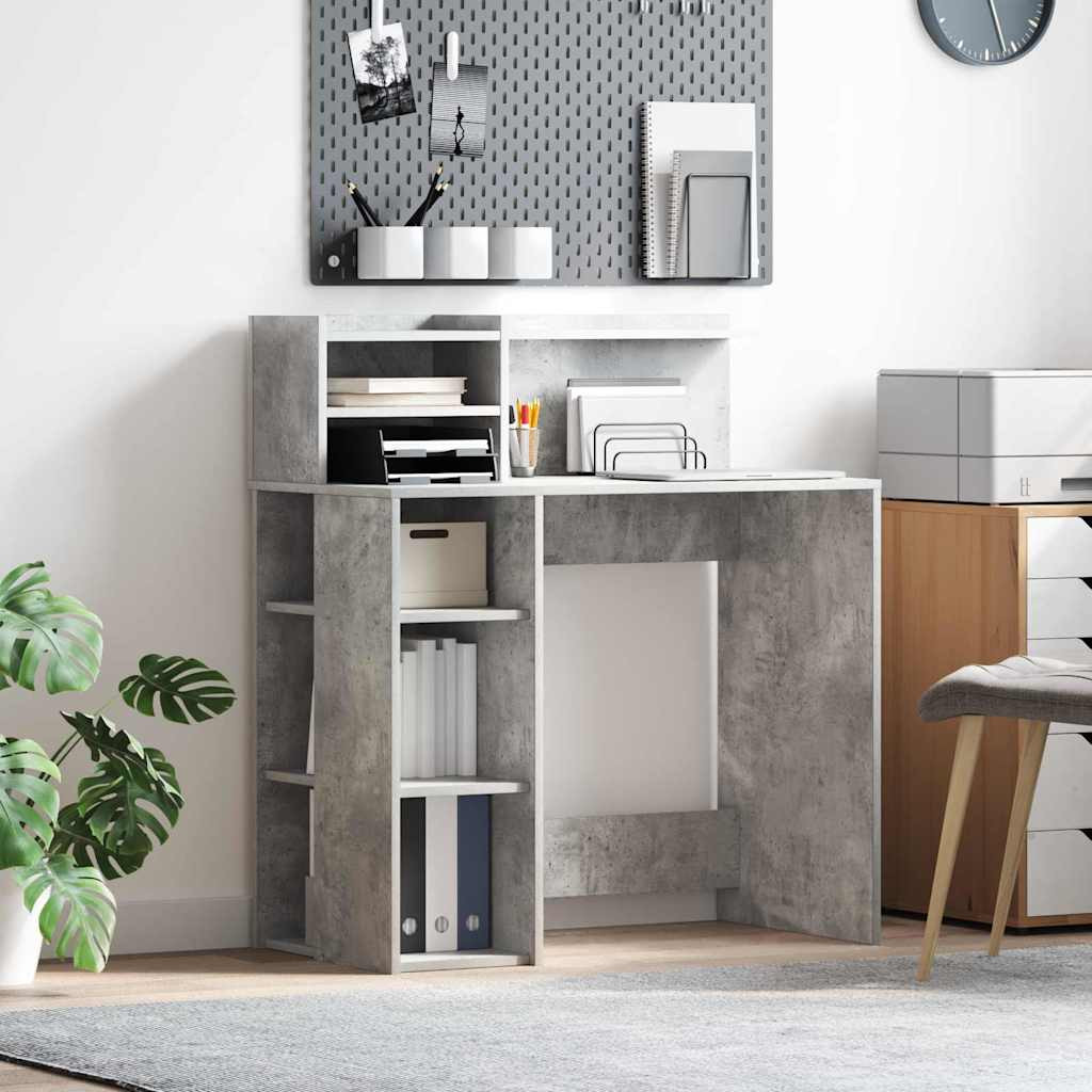 vidaXL Schreibtisch Beton Grau 90 x 48 x 101,5 cm Holzwerkstoff
