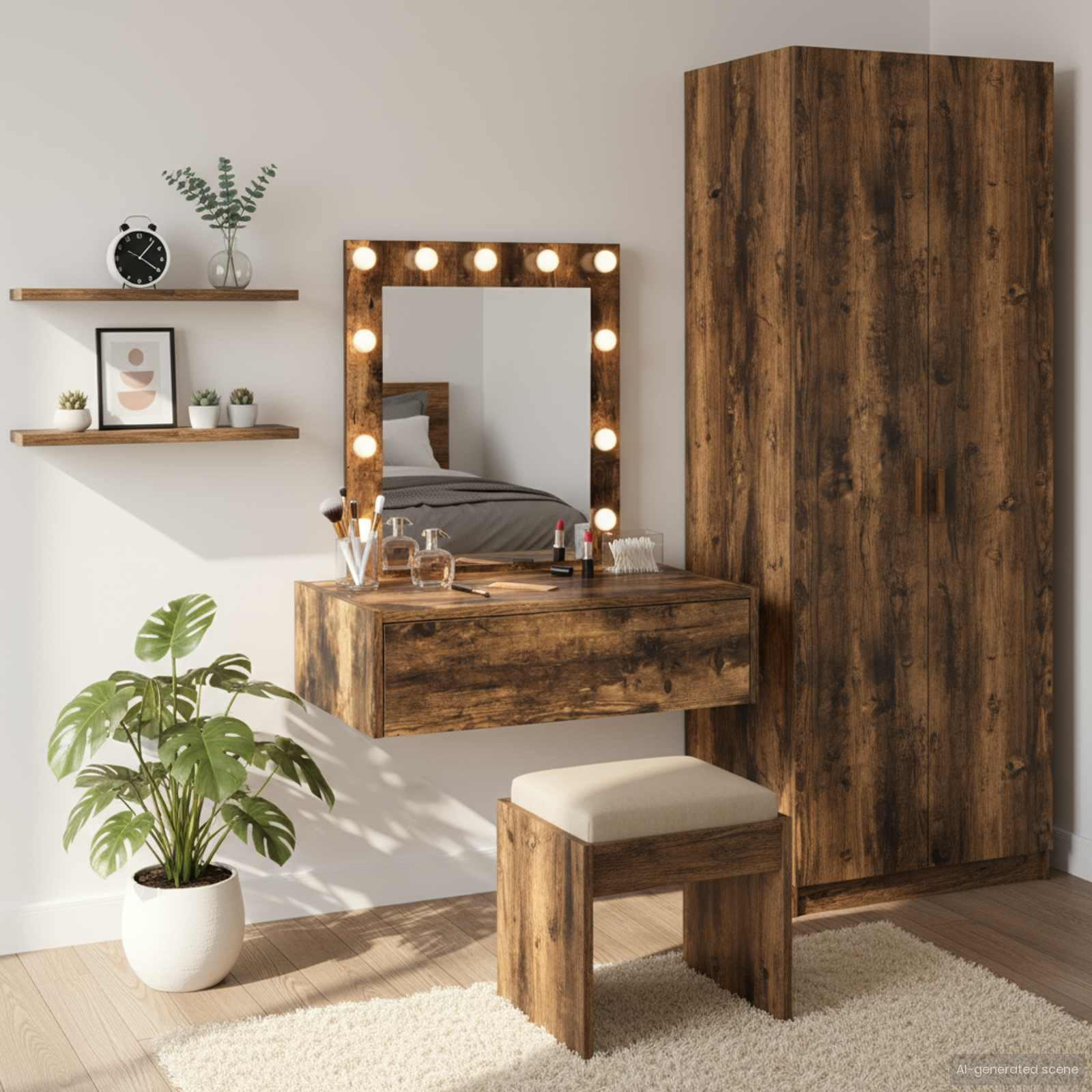vidaXL Schminktisch mit Schubladen Braun 60 x 40 x 70 cm Holzwerkstoff