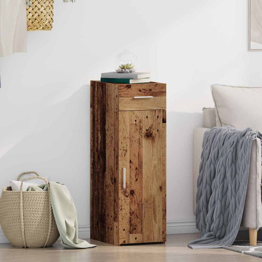 vidaXL Sideboard mit Schubladen Altholz 30 x 42,5 x 93 cm