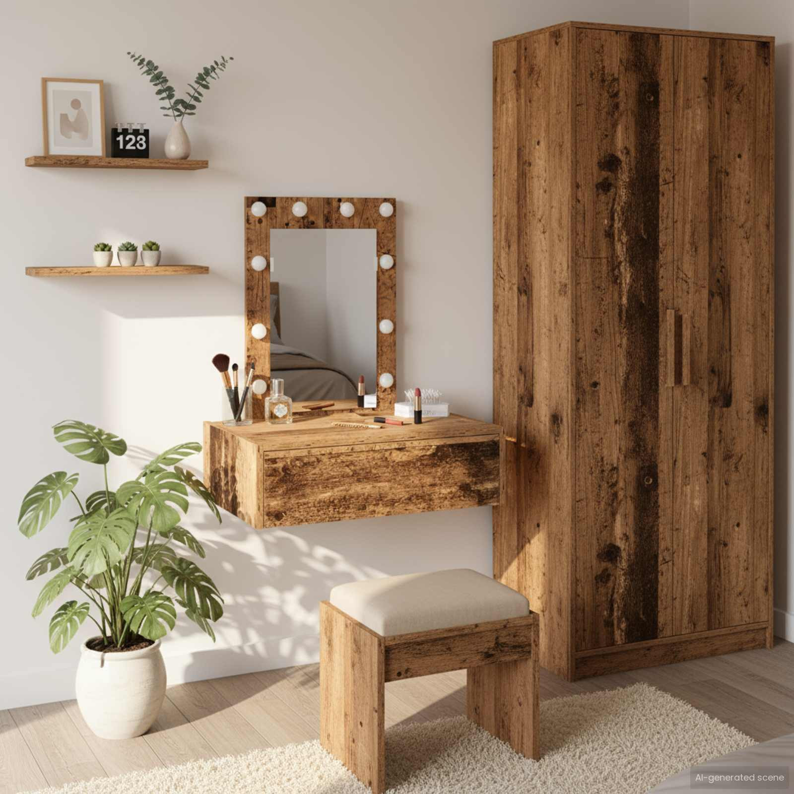 vidaXL Schminktisch mit Schubladen Braun 60 x 40 x 70 cm Holzwerkstoff
