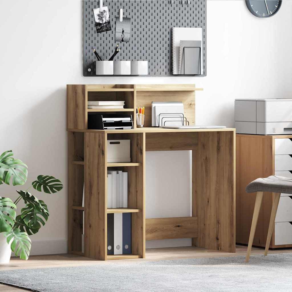 vidaXL Schreibtisch Artisan-Eiche Holzwerkstoff 90 x 48 x 101,5 cm