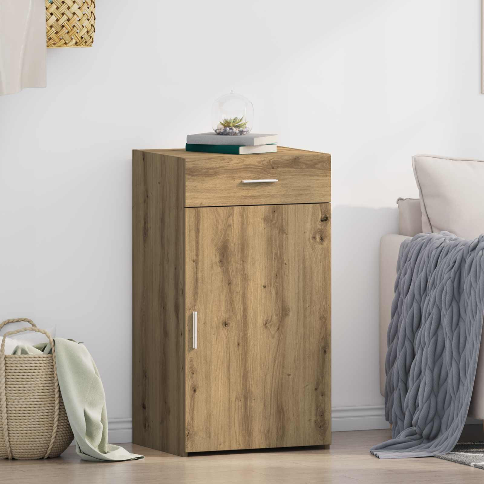 vidaXL Sideboard Artisan-Eiche 50 x 42,5 x 93 cm