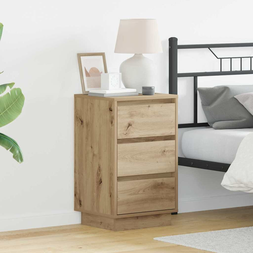 vidaXL Nachttisch Artisan-Eiche 39 x 34,5 x 65 cm Holzwerkstoff