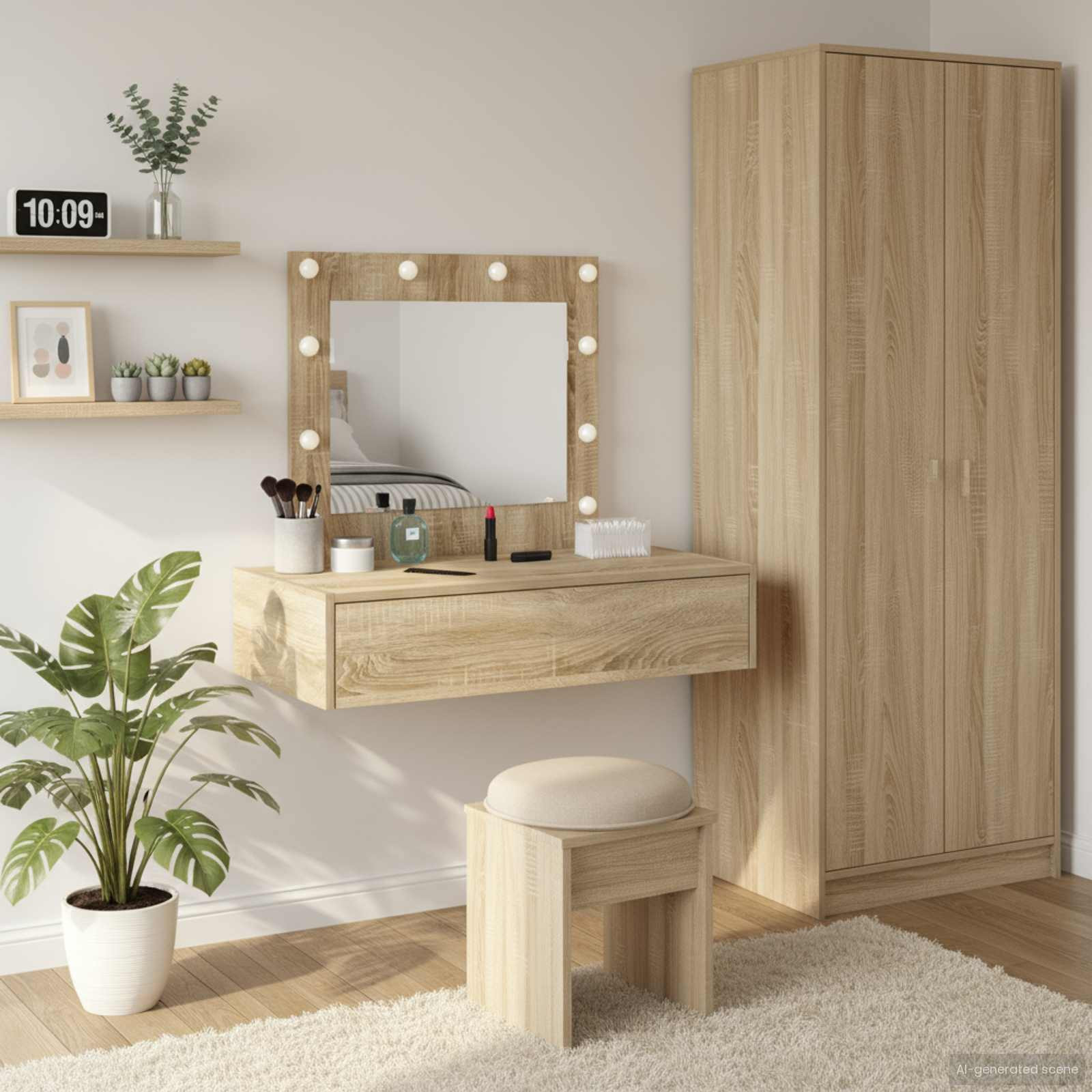 vidaXL Schminktisch mit Schubladen Braun 83 x 40 x 70 cm Holzwerkstoff