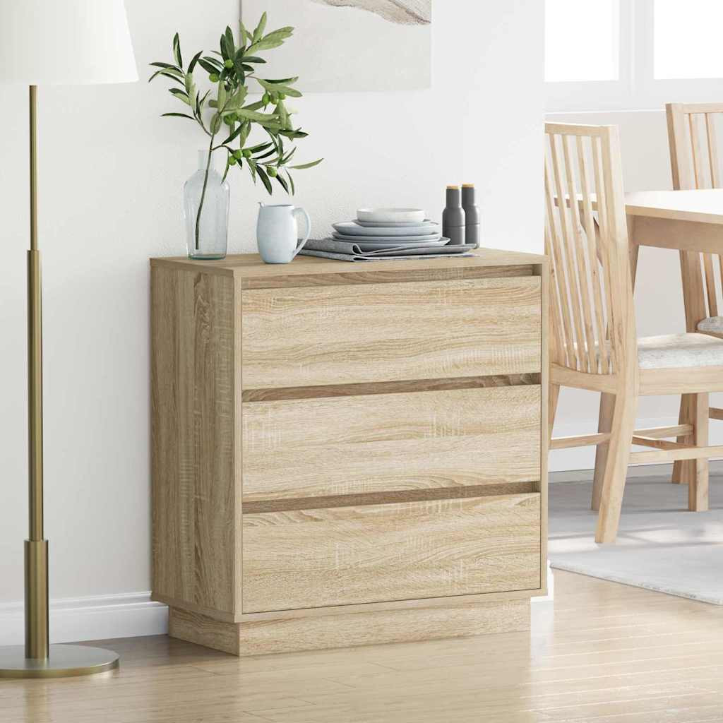 vidaXL Nachttisch Sonoma-Eiche 71 x 34,5 x 75 cm Holzwerkstoff