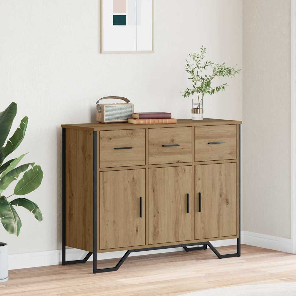 vidaXL Sideboard Artisan-Eiche 97 x 32,5 x 74,5 cm
