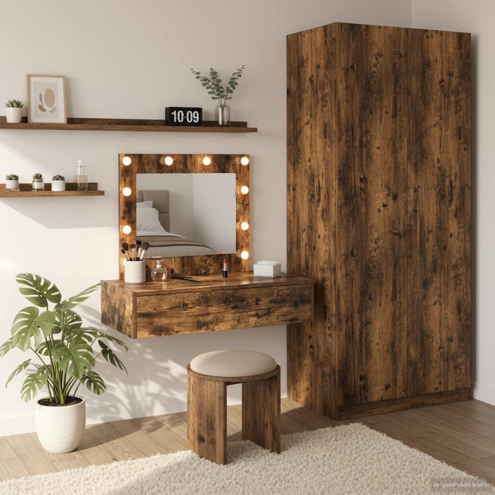 vidaXL Schminktisch mit Schubladen Braun 83 x 40 x 70 cm Holzwerkstoff