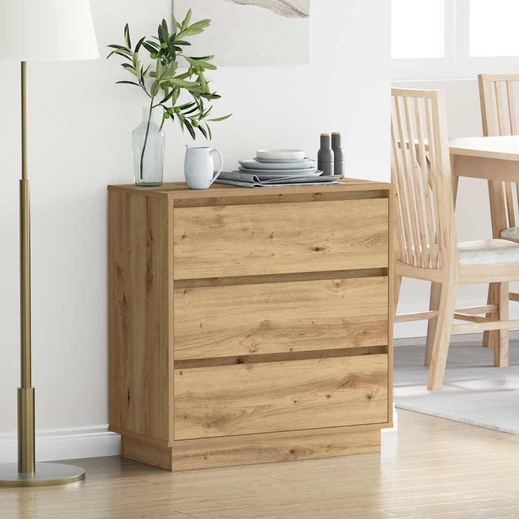 vidaXL Nachttisch Artisan-Eiche 71 x 34,5 x 75 cm Holzwerkstoff