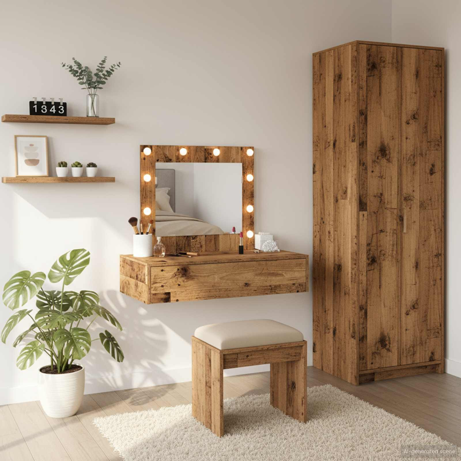 vidaXL Schminktisch mit Schubladen Braun 83 x 40 x 70 cm Holzwerkstoff