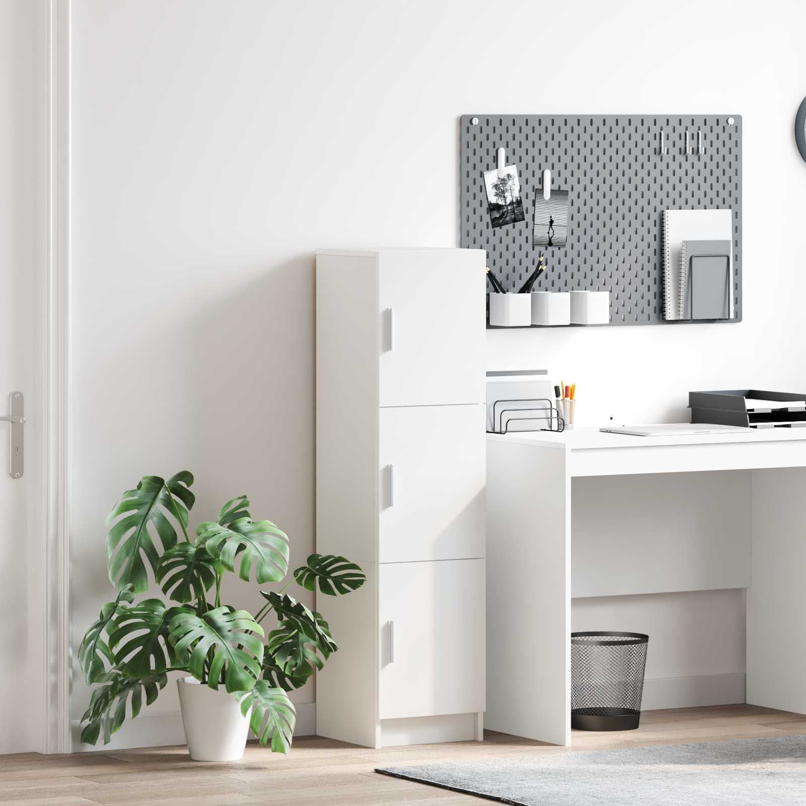 vidaXL Highboard Weiß 31,5 x 32 x 122,5 cm