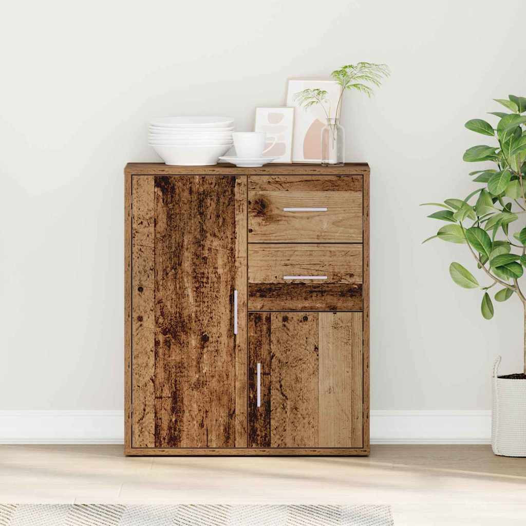 vidaXL Sideboard mit Schubladen Altholz 60 x 31 x 70 cm Holzwerkstoff