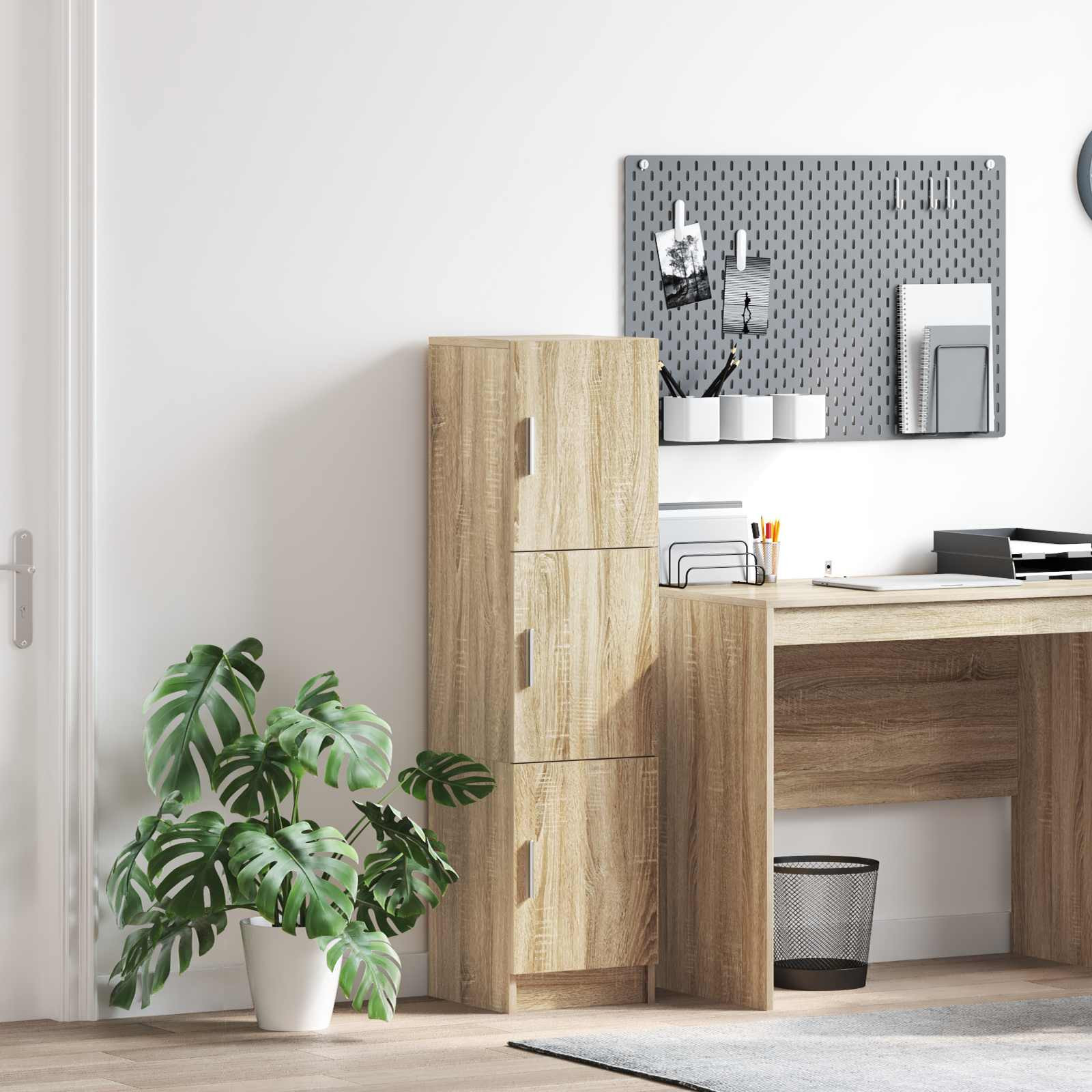 vidaXL Highboard Sonoma-Eiche 31,5 x 32 x 122,5 cm