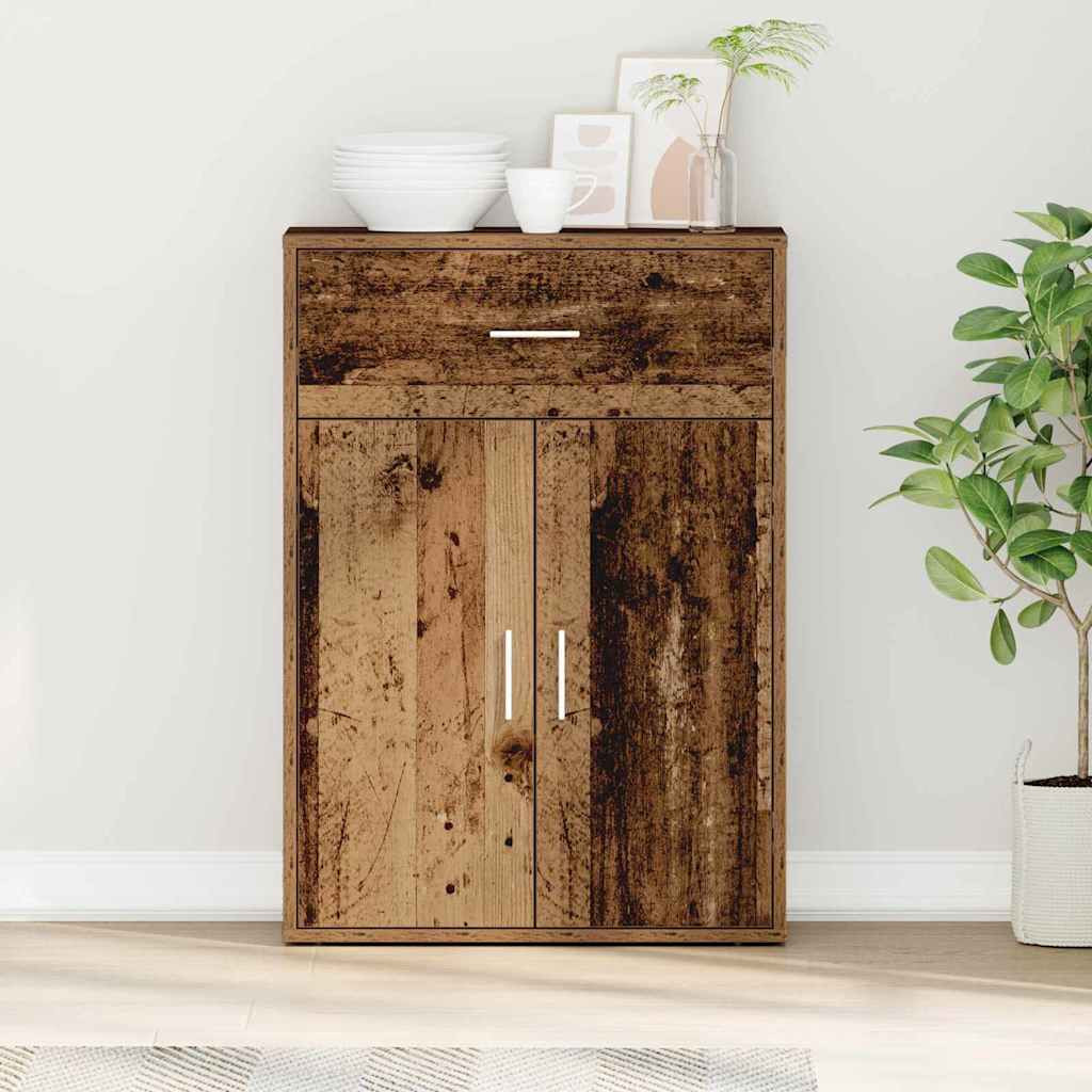 vidaXL Sideboard mit Schubladen Altholz 60 x 30 x 84 cm Holzwerkstoff