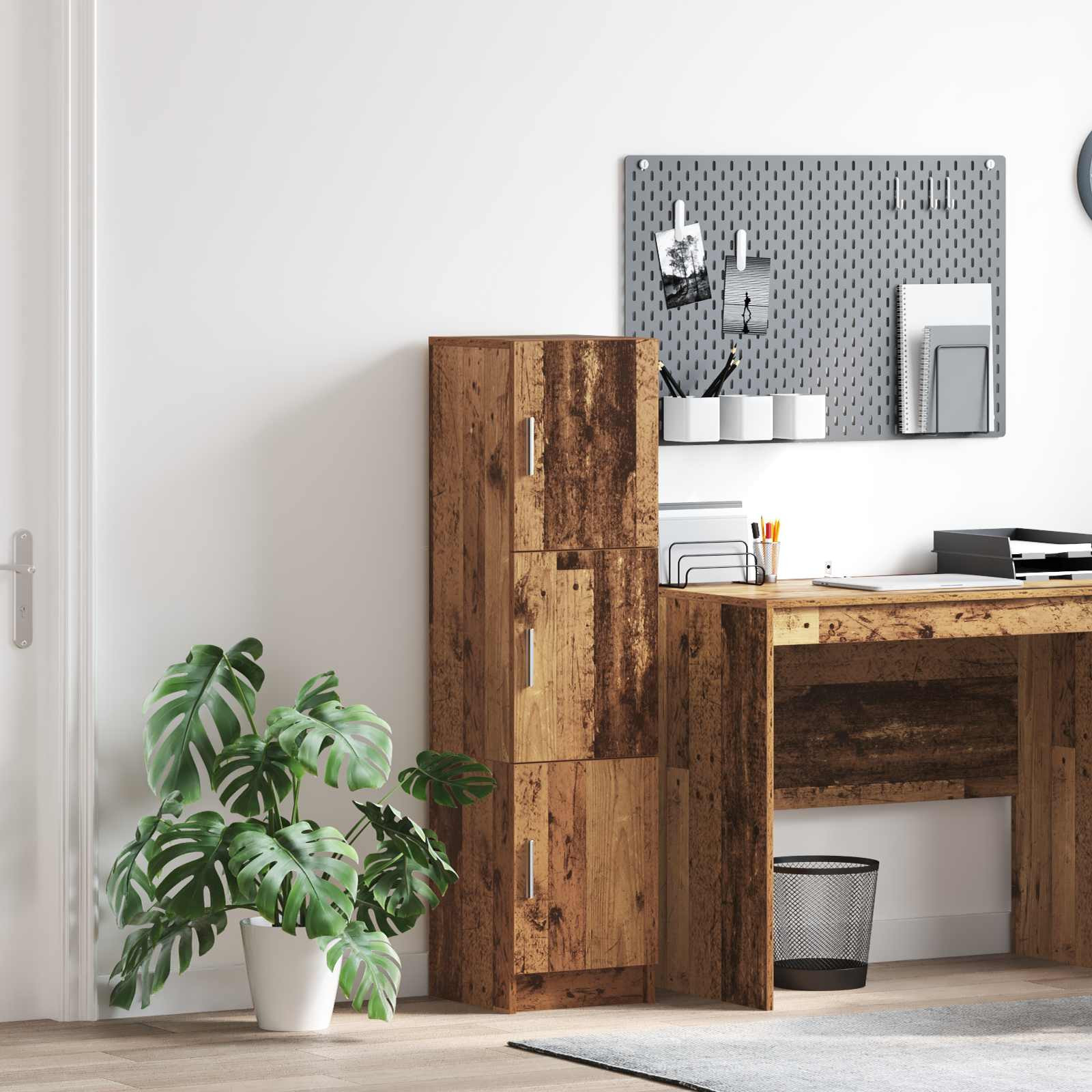vidaXL Highboard Altholz 31,5 x 32 x 122,5 cm