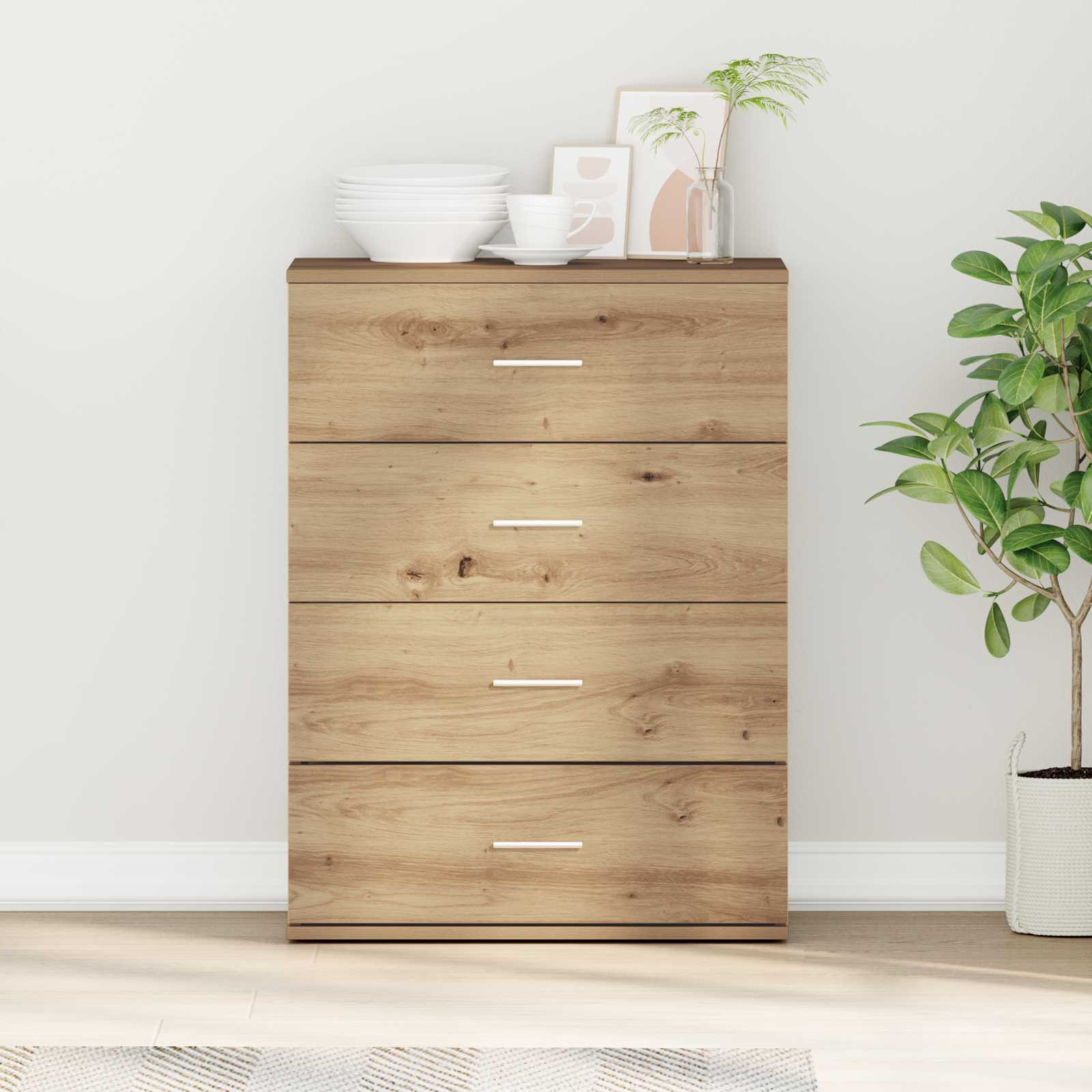vidaXL Sideboard Artisan-Eiche 60 x 39 x 80 cm Holzwerkstoff