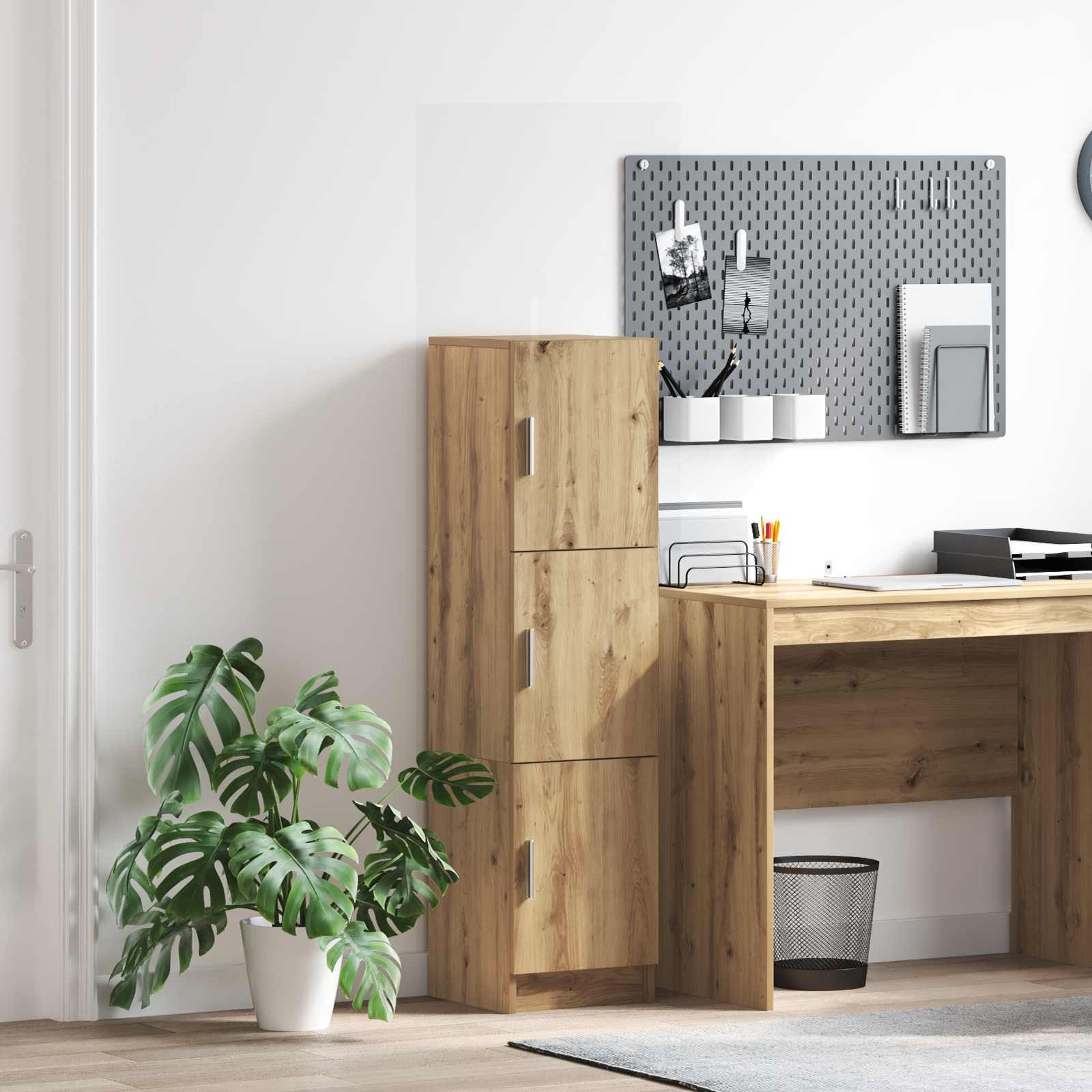 vidaXL Highboard Artisan-Eiche 31,5 x 32 x 122,5 cm