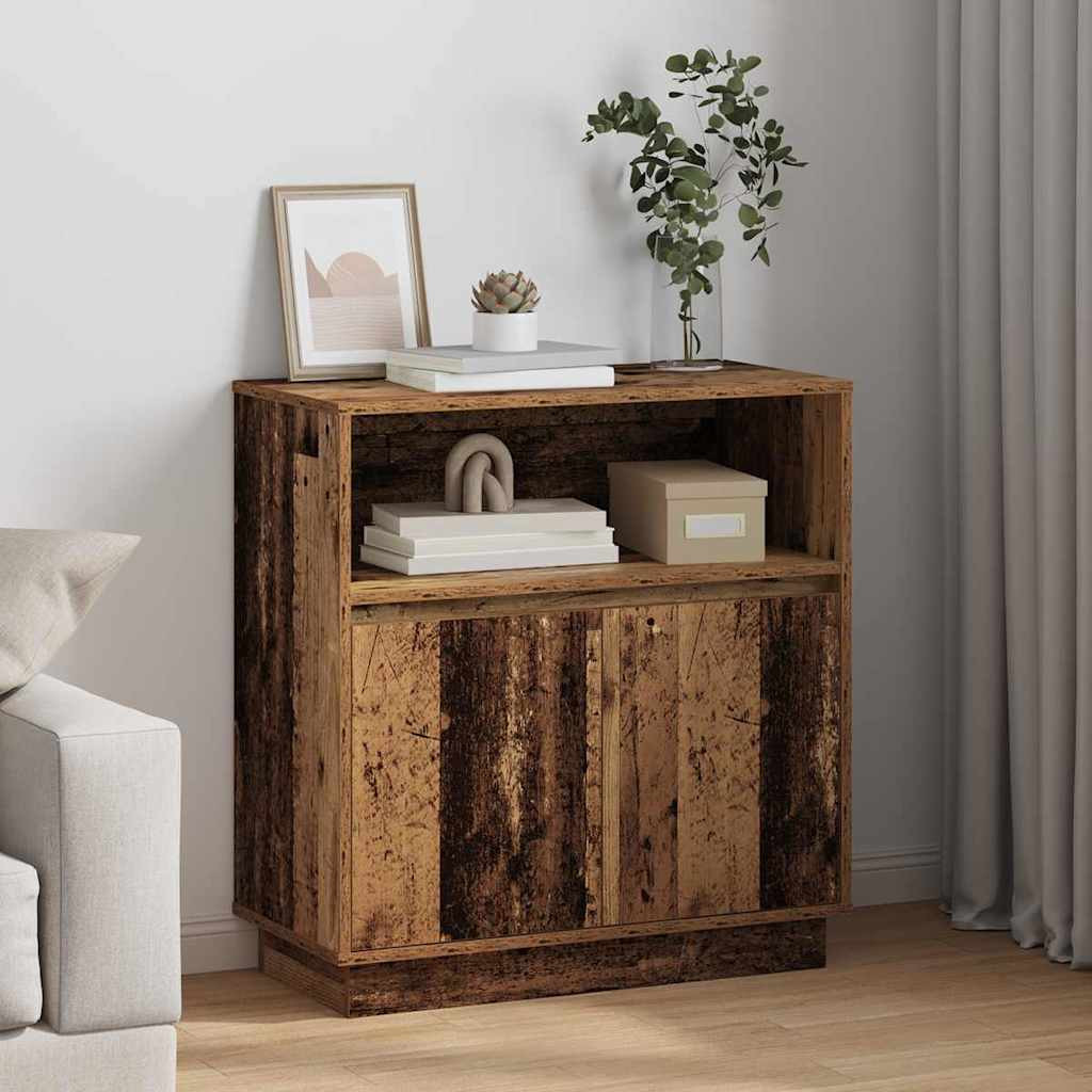 vidaXL LED-Sideboard Altholz 71 x 34,5 x 75 cm Holzwerkstoff