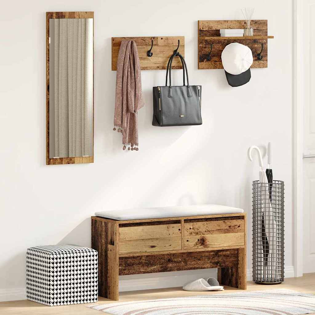 vidaXL Flurmöbel-Set Altholz 90 x 31 x 46,5 cm Holzwerkstoff