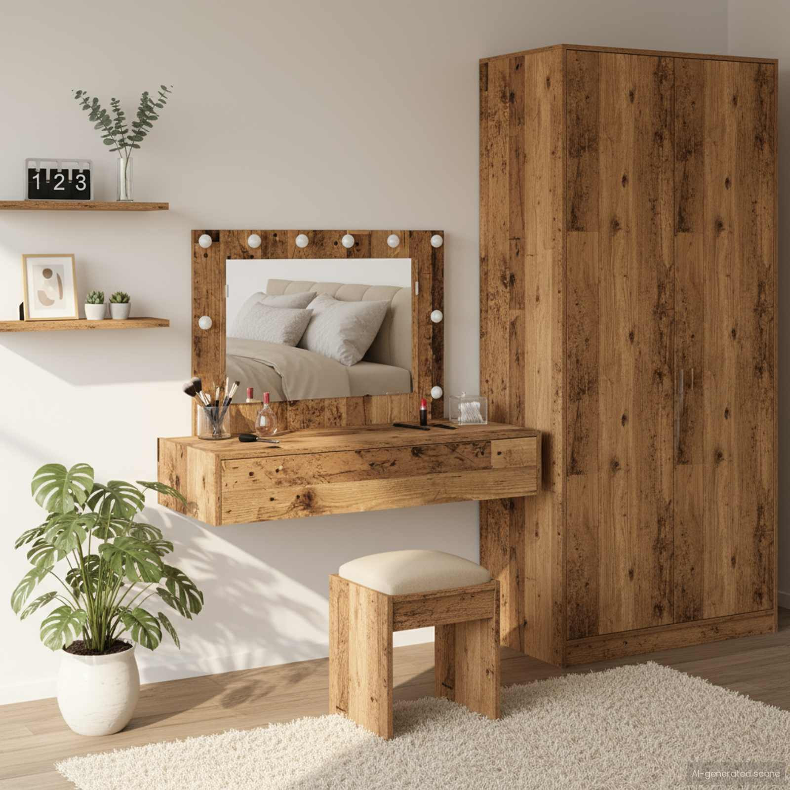 vidaXL Schminktisch mit Speicher Braun 100 x 40 x 70 cm Holzwerkstoff