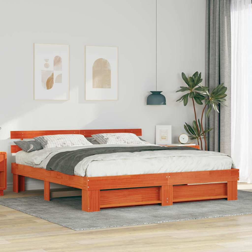vidaXL Queen Bettgestell 200 x 200 cm