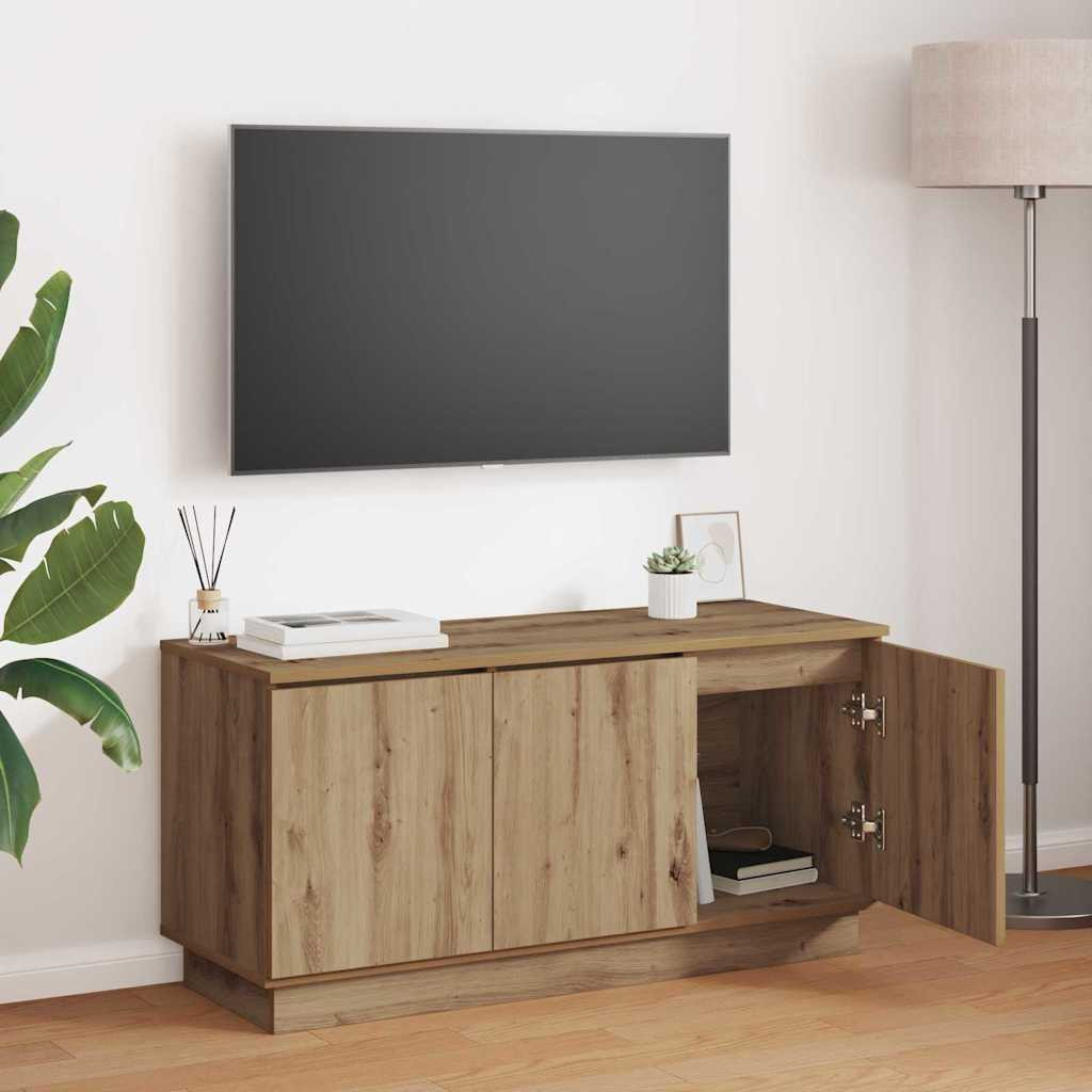 vidaXL TV-Schränk 100 x 38 x 49 cm Artisan-Eiche Holzwerkstoff