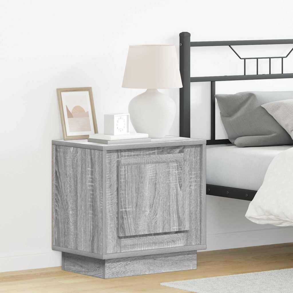 vidaXL Nachttisch 2 pcs Grau 44 x 34,5 x 45 cm Holzwerkstoff