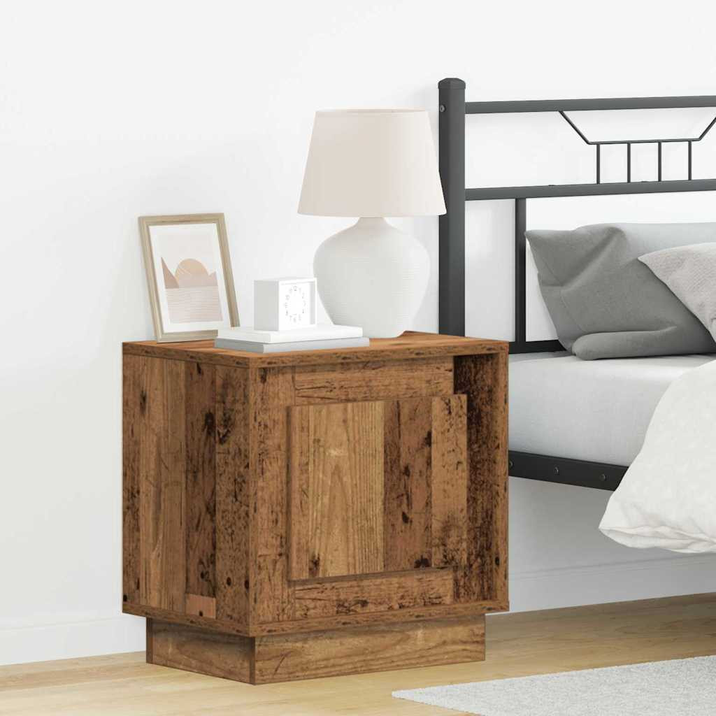 vidaXL Nachttisch 2 pcs Altholz 44 x 34,5 x 45 cm Holzwerkstoff