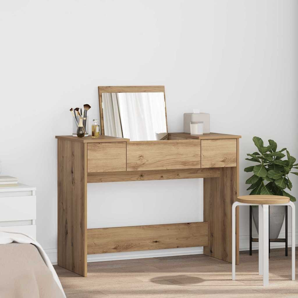 vidaXL Kosmetiktisch Artisan-Eiche 100 x 45 x 76 cm