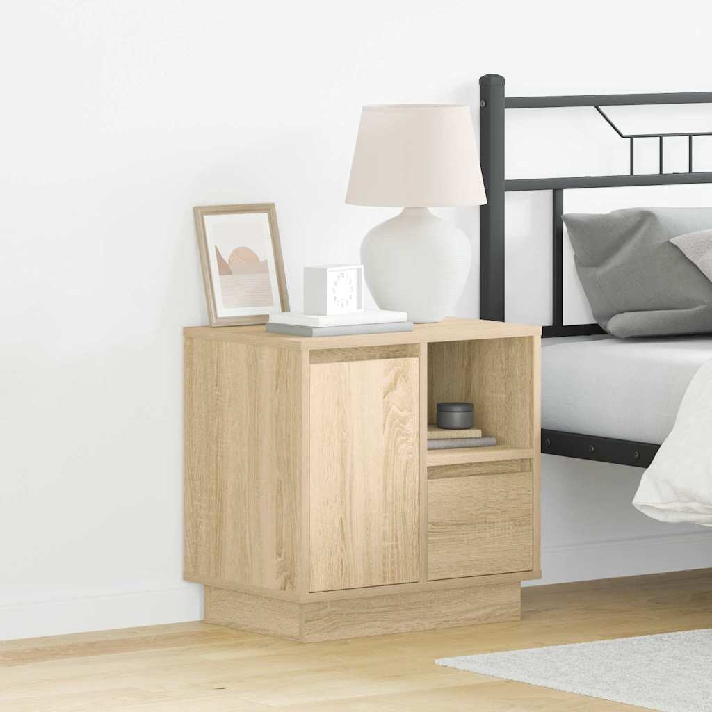 vidaXL Nachttisch Sonoma-Eiche 50 x 34,5 x 50 cm Holzwerkstoff