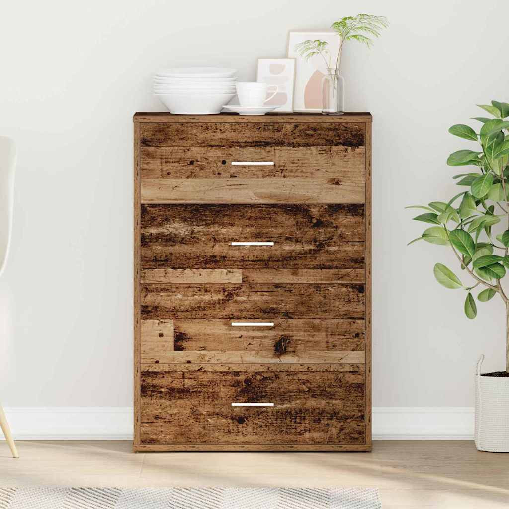 vidaXL Sideboard mit Schubladen Altholz 60 x 31 x 84 cm Holzwerkstoff