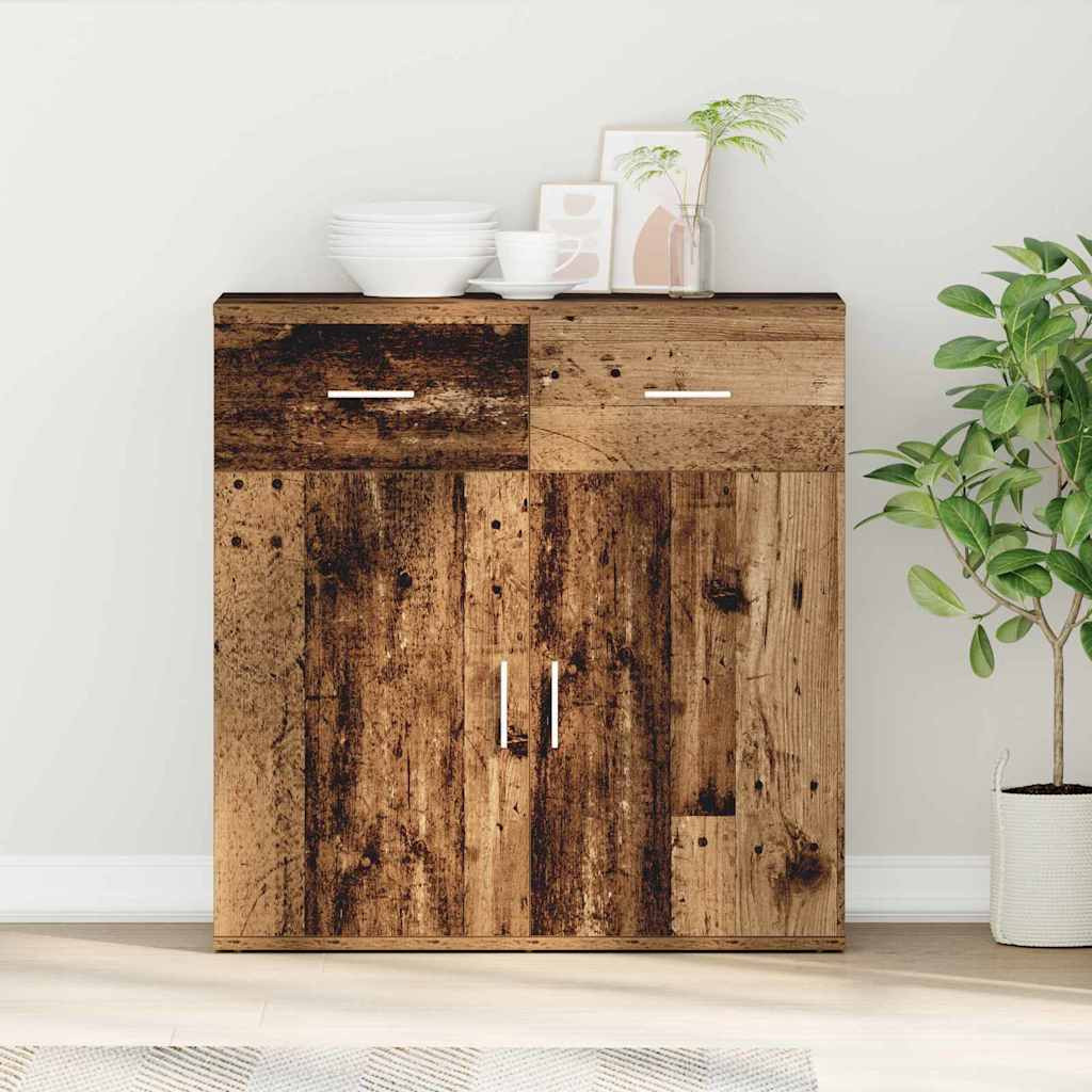 vidaXL Sideboard mit Schubladen Altholz 78 x 38 x 80 cm Holzwerkstoff