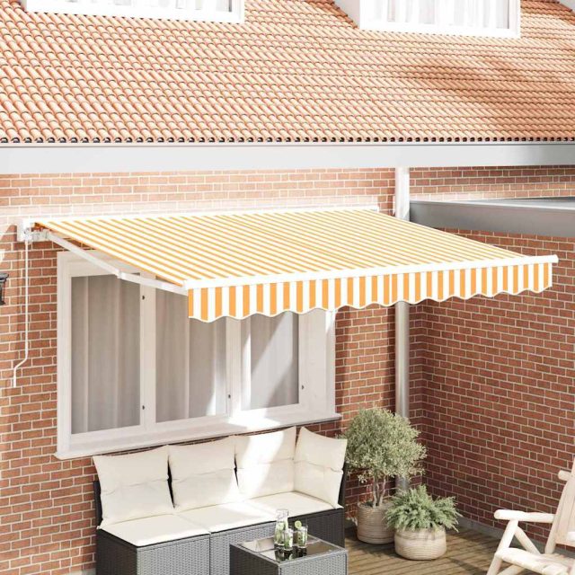 vidaXL Markisenrahmen Gelb und Weiß 250 x 200 cm