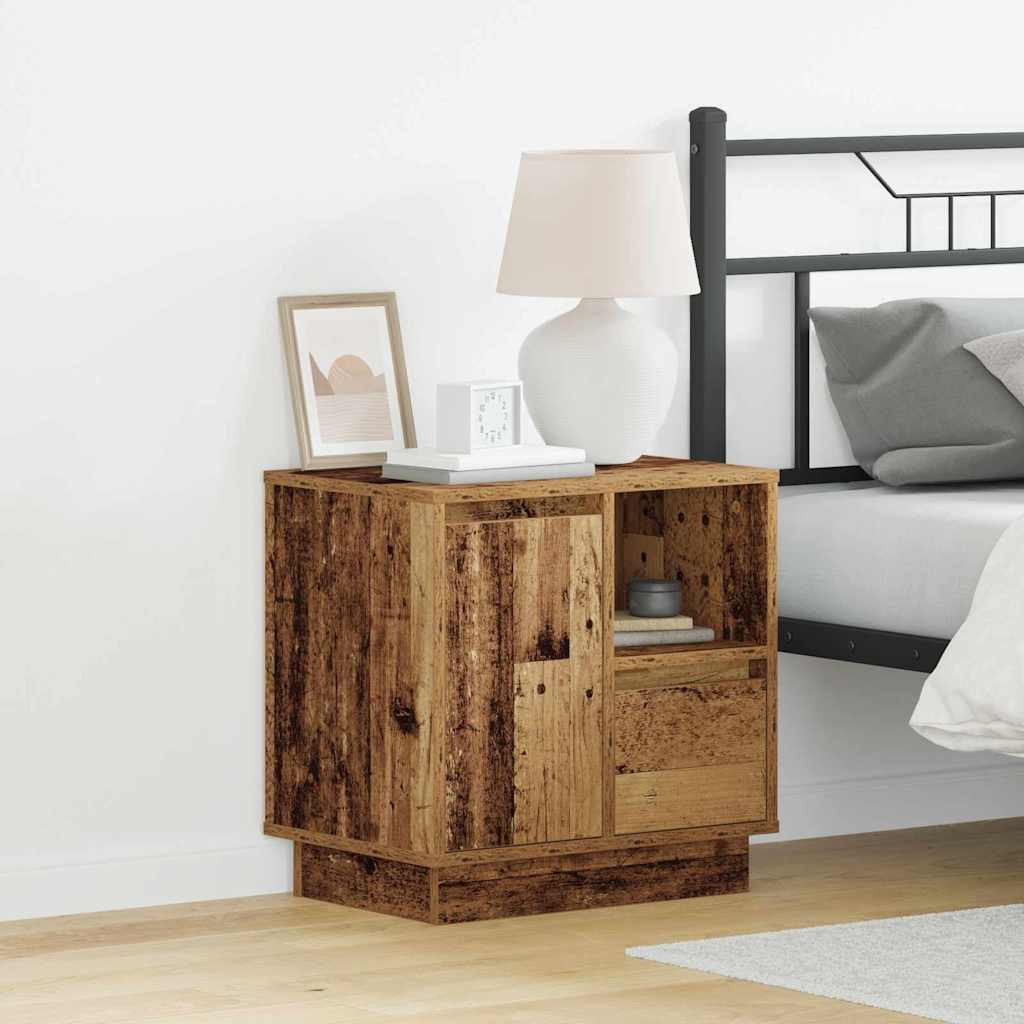 vidaXL Nachttisch 2 pcs Altholz 50 x 34,5 x 50 cm Holzwerkstoff
